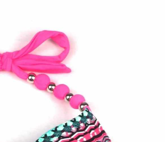 Damski dwuczęściowy wielokolorowy strój kąpielowy XL - obrazek 3