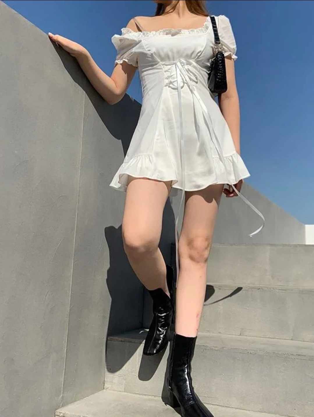 Sukienka letnia mini rozmiar XS - obrazek 8