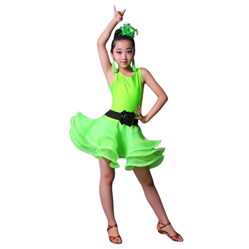 Sukienka do tańca latynoskiego w kolorze zielonym