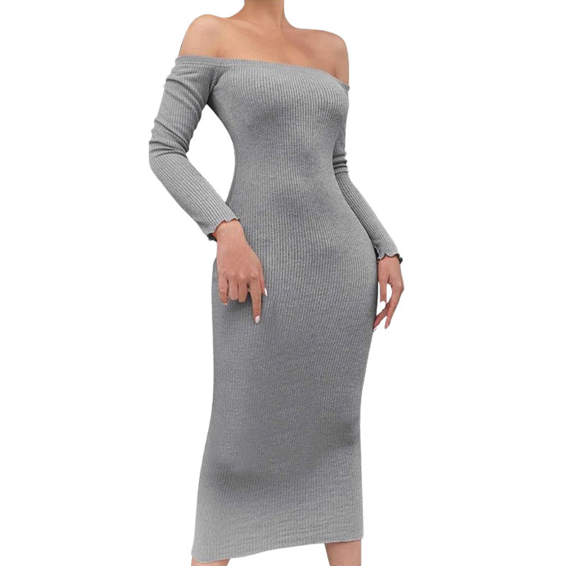 Obcisła bawełniana sukienka midi rozmiar M/L