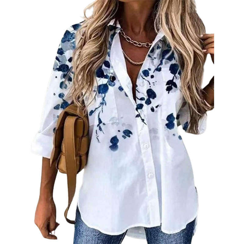 Damska biała koszula z nadrukiem rozmiar M