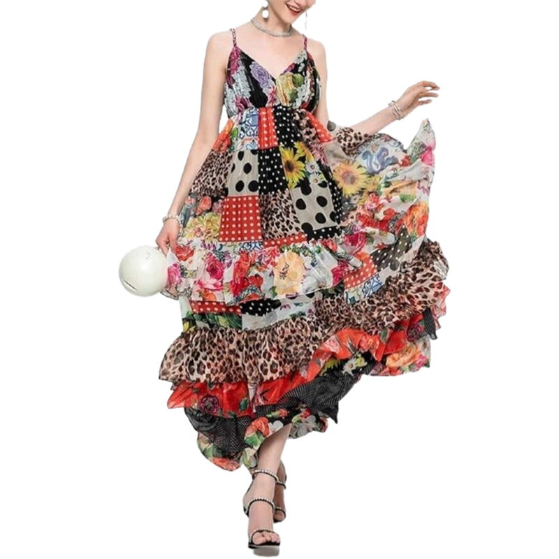 Rozkloszowana sukienka midi rozmiar S/M