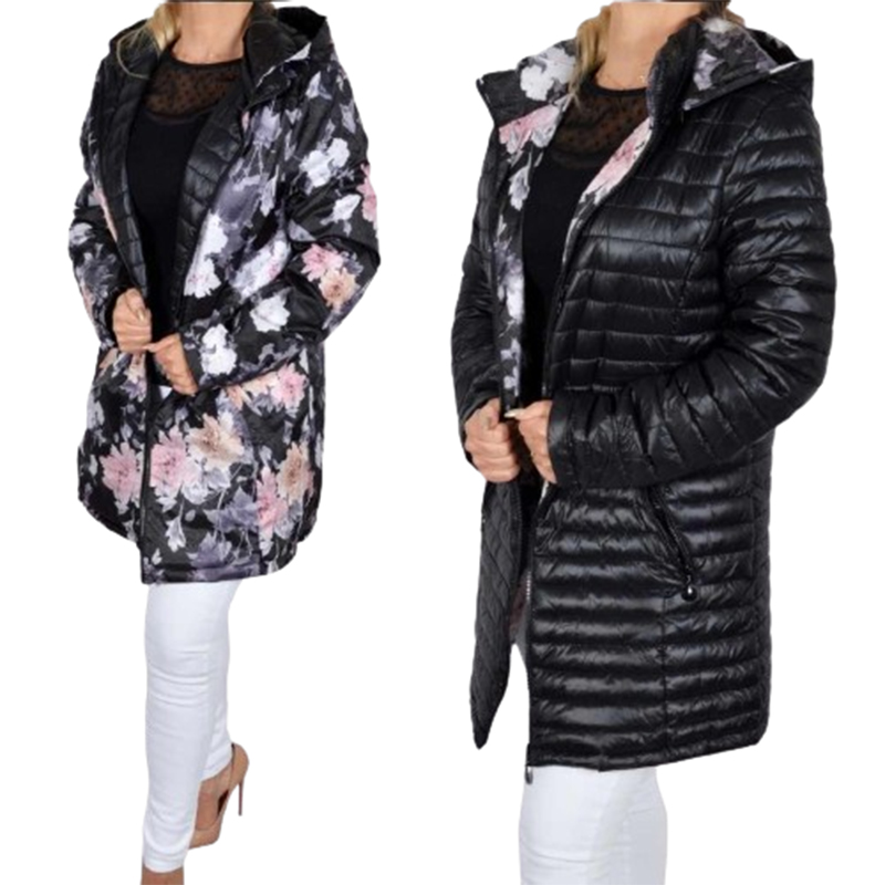 Dwustronna pikowana damska kurtka rozmiar M/L