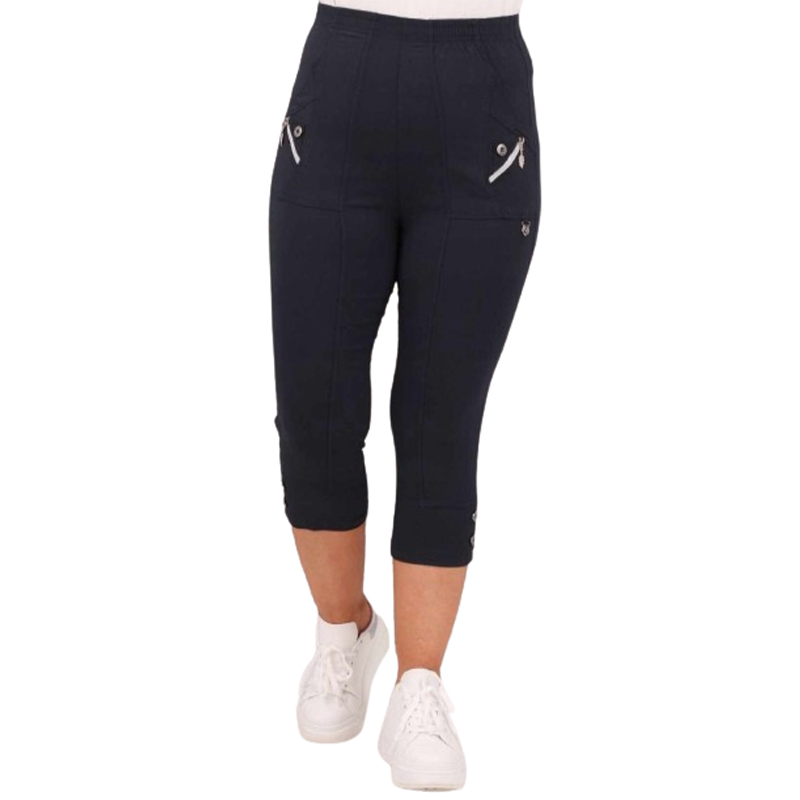 Damskie spodnie 3/4 czarne rybaczki rozmiar 3XL/4XL