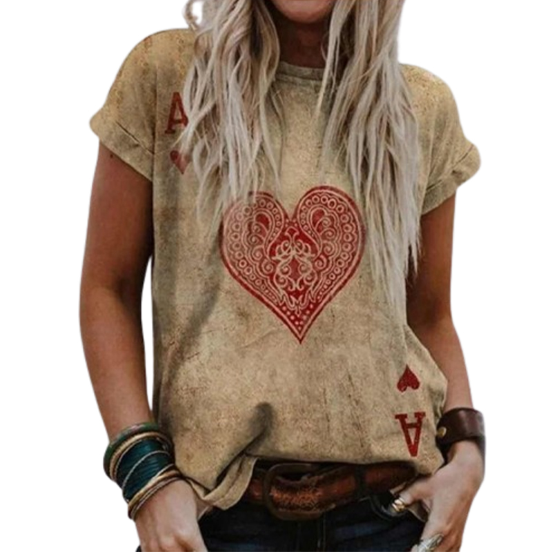 Koszulka beżowa z nadrukiem rozmiar L