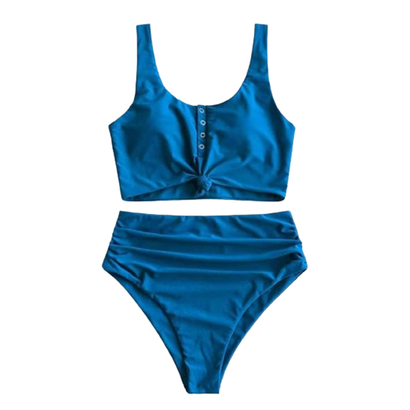 Strój kąpielowy dwuczęściowy niebieski rozmiar XL