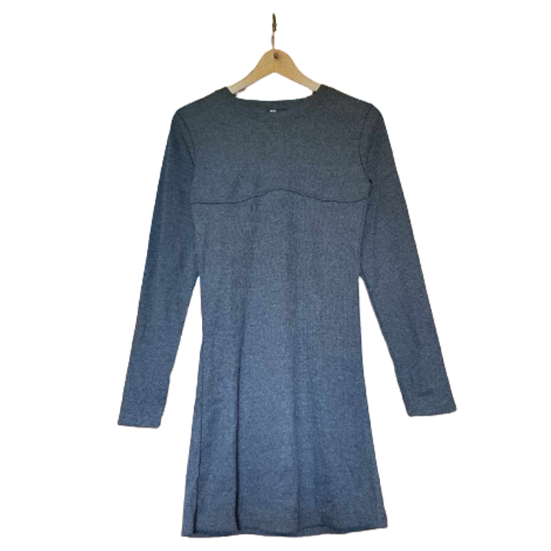 Sukienka prążkowana mini szara rozmiar S/M