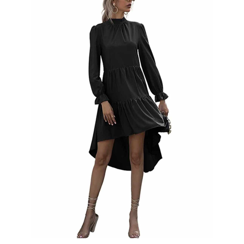 Sukienka czarna z długim rękawem rozmiar S/M