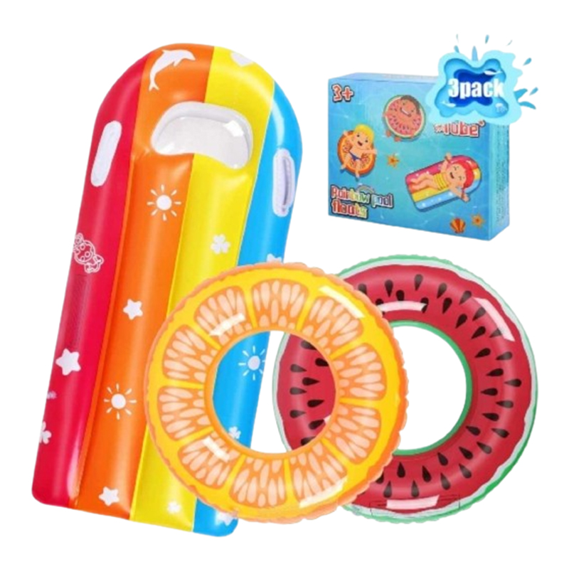 3PAK dmuchane koła materac do pływania