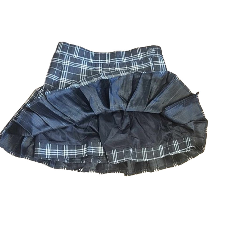 Plisowana spódnica mini w kratkę rozmiar S - obrazek 3