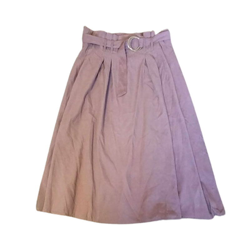 Welurowa rozkloszowana spódnica midi rozmiar XL - obrazek 3