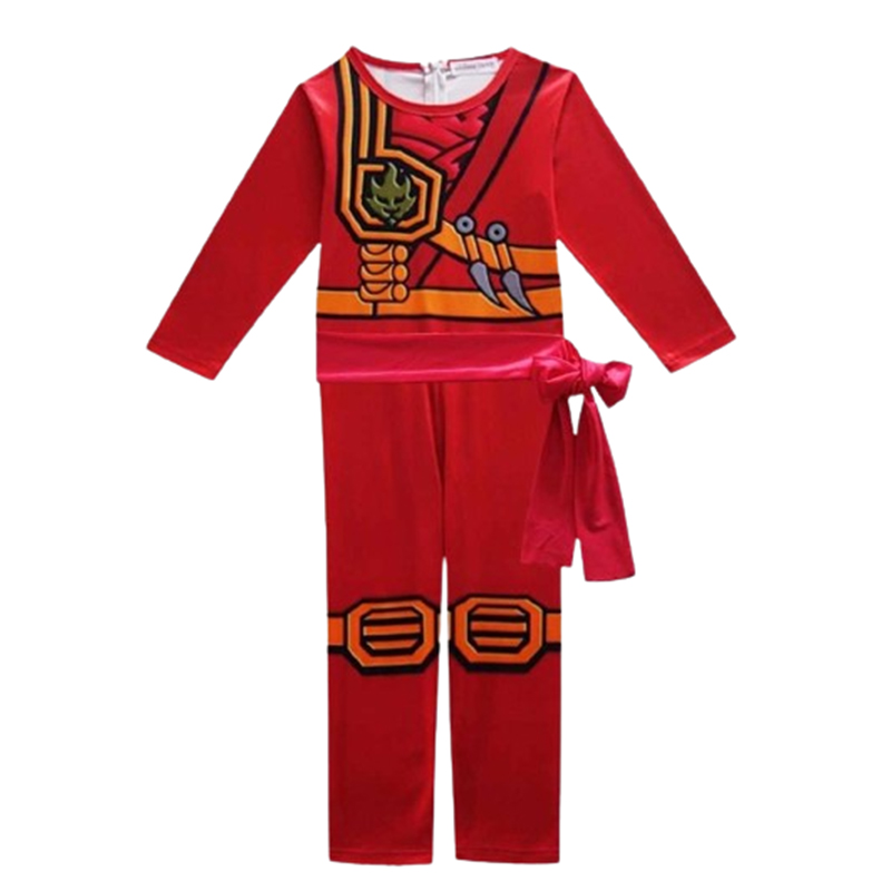 Kostium chłopięcy NINJA Karty Lego Czerwony - obrazek 3