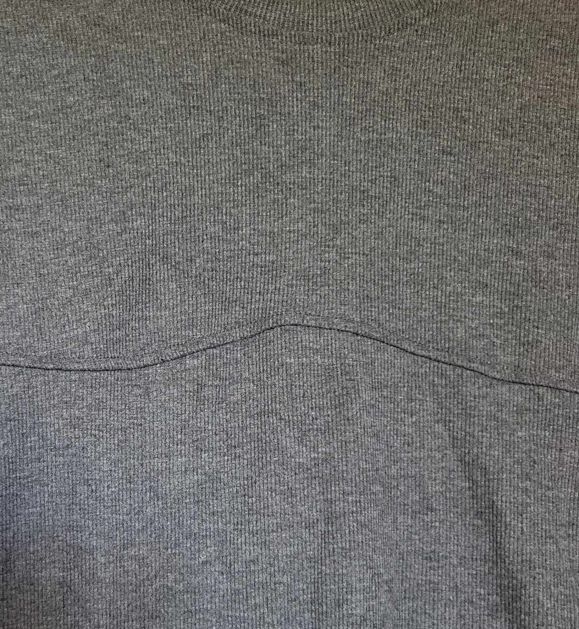 Sukienka prążkowana mini szara rozmiar S/M - obrazek 3