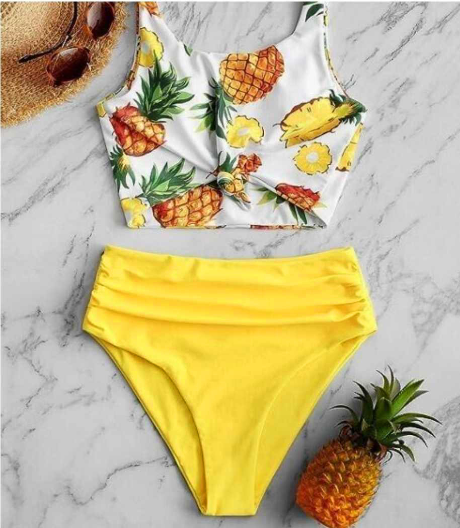 Strój kąpielowy dwuczęściowy Ananasy rozmiar L - obrazek 2