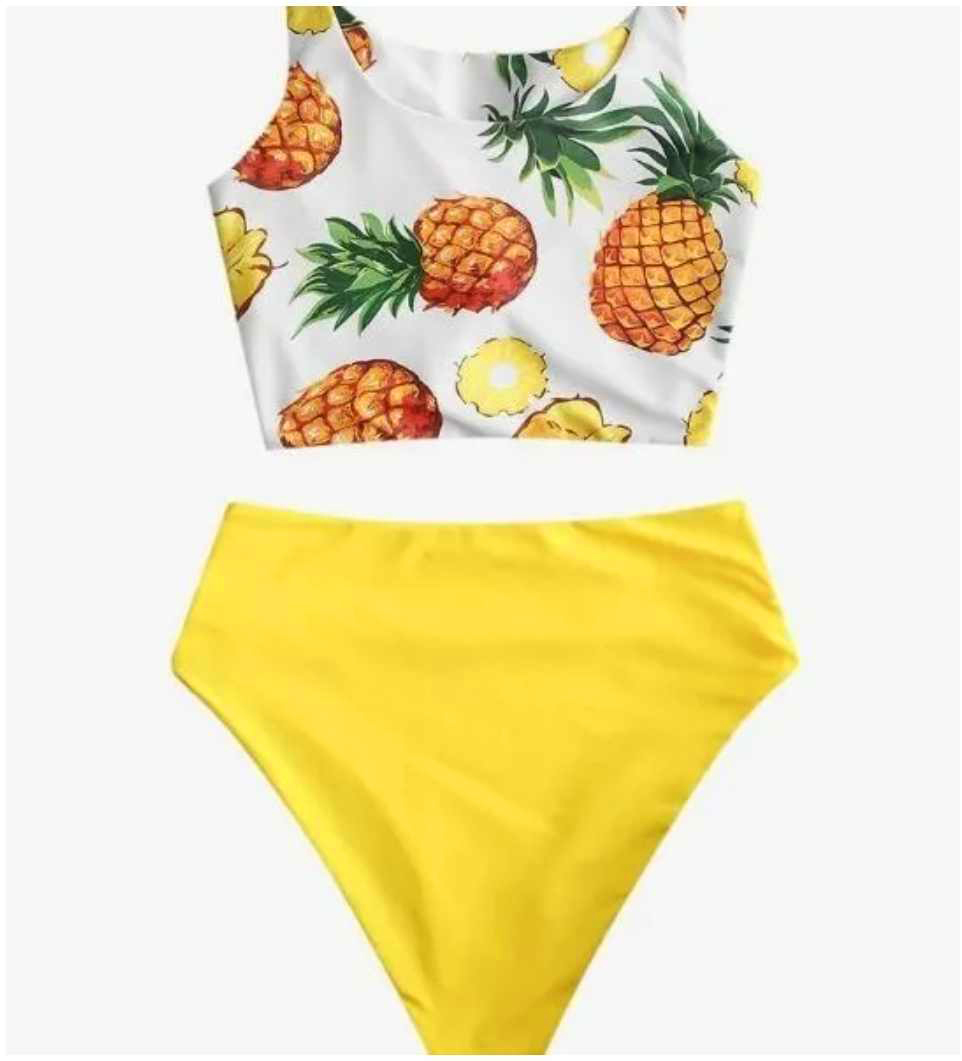 Strój kąpielowy dwuczęściowy Ananasy rozmiar L - obrazek 3