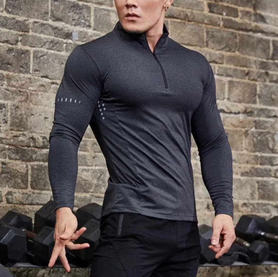 Męska sportowa koszulka z długim rękawem - obrazek 2