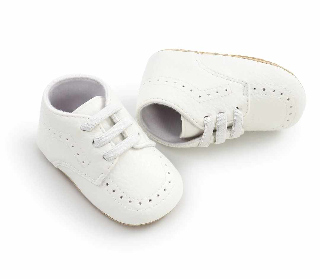 Niemowlęce buciki białe 11cm - obrazek 3