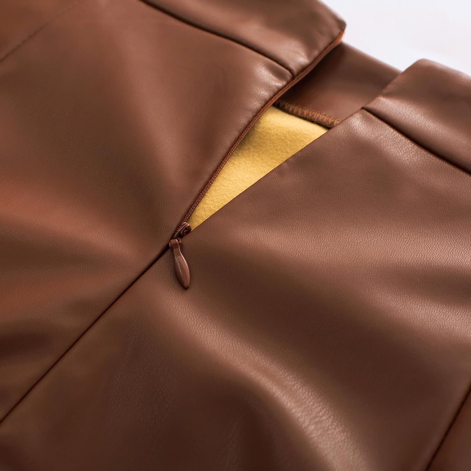 Brązowa spódnica midi z frędzlami rozmiar L - obrazek 3