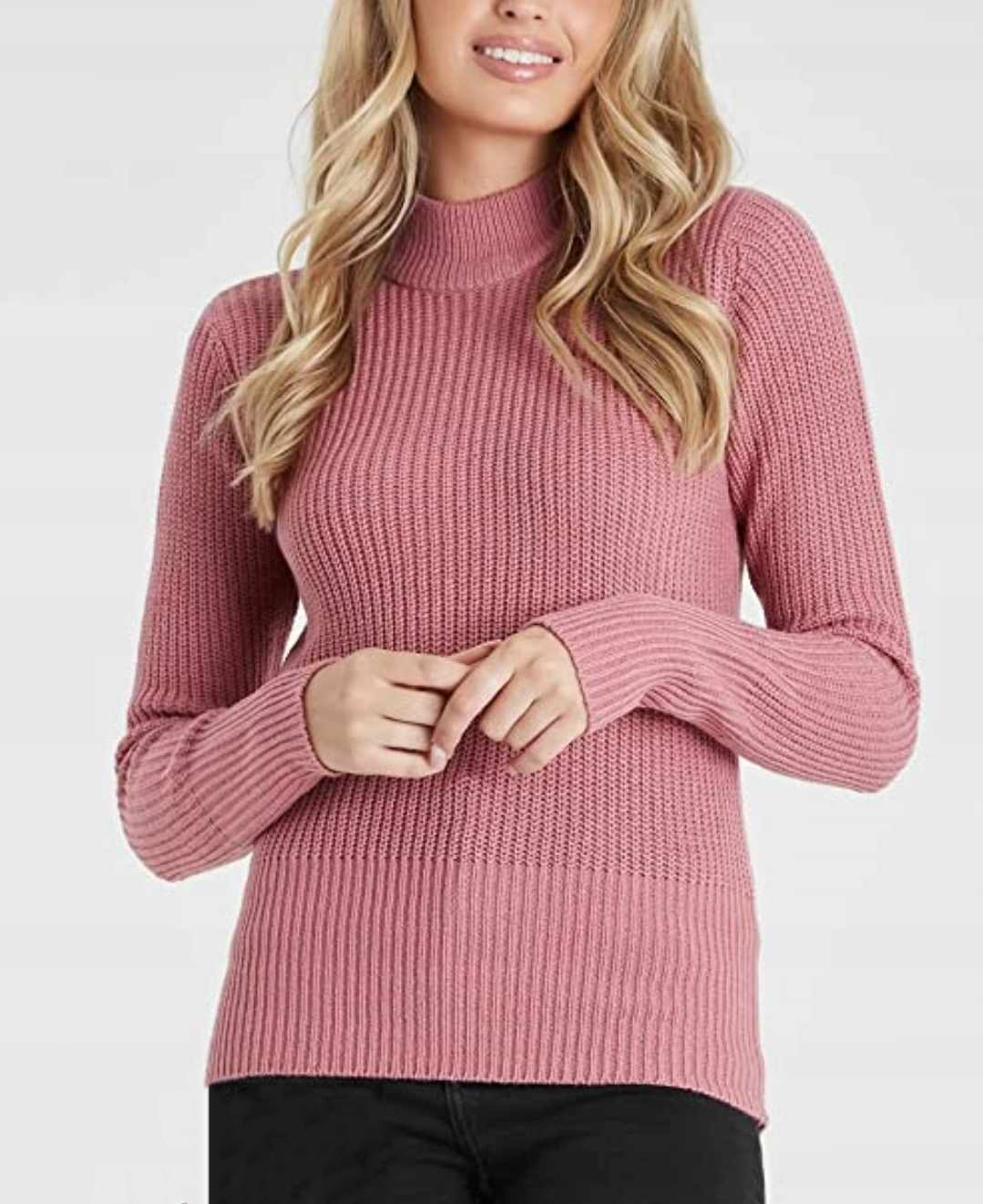 Damski sweter różowy rozmiar XS - obrazek 2