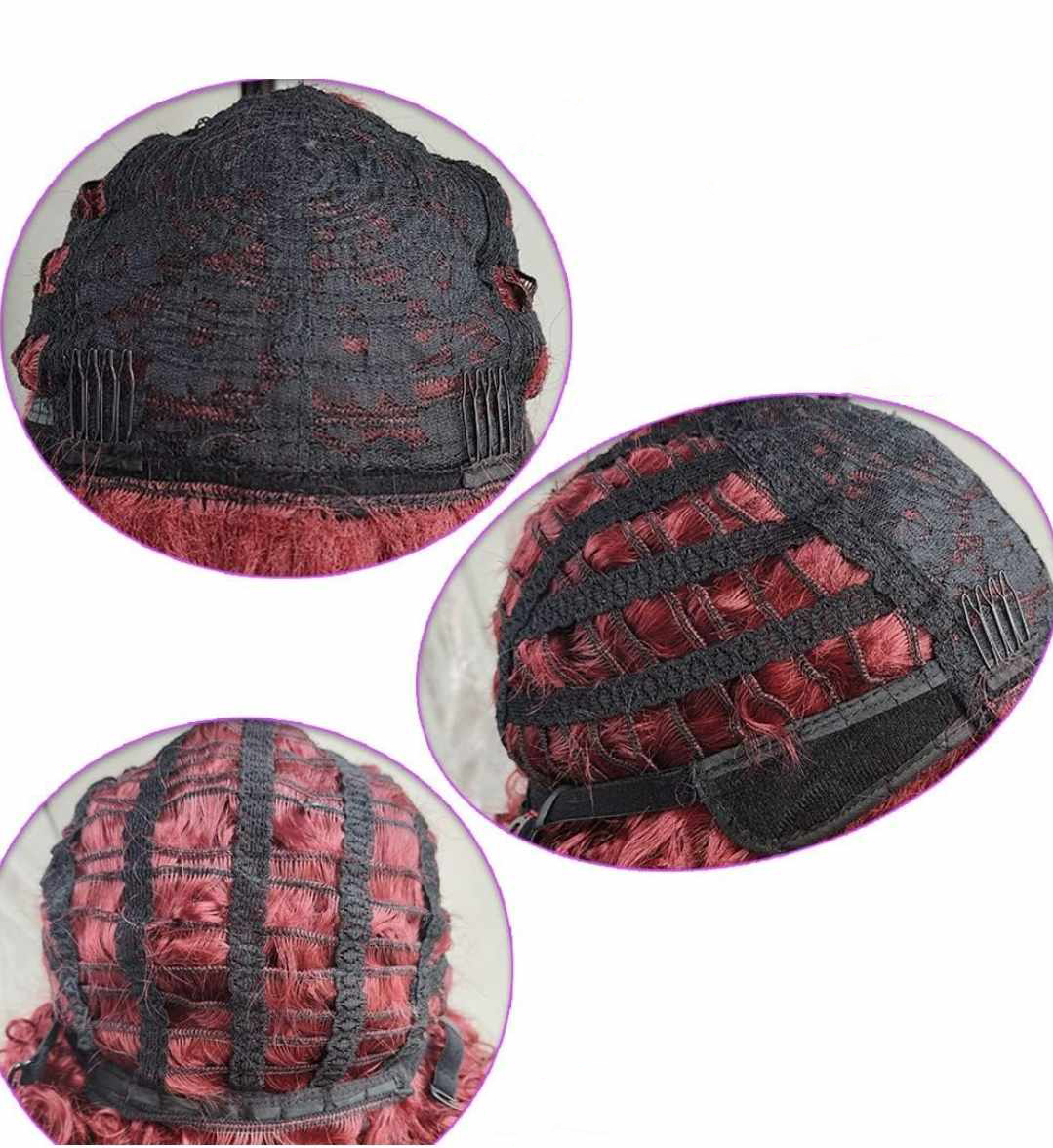 Peruka czarna krótka afro długość 35 cm - obrazek 4