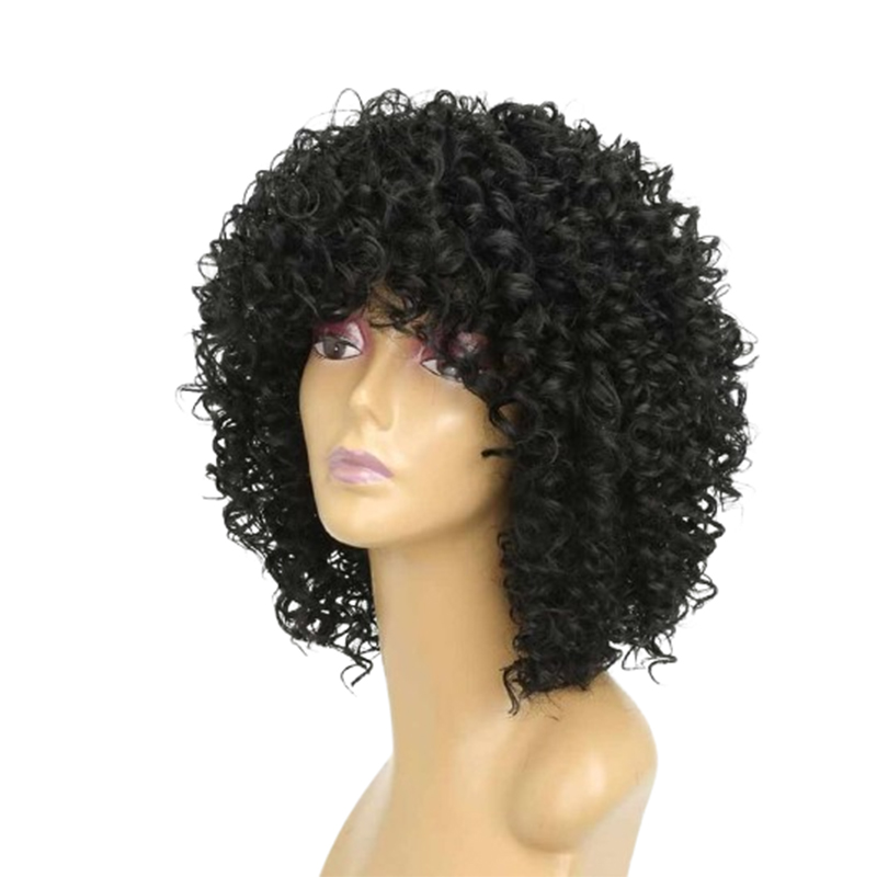Peruka czarna krótka afro długość 35 cm