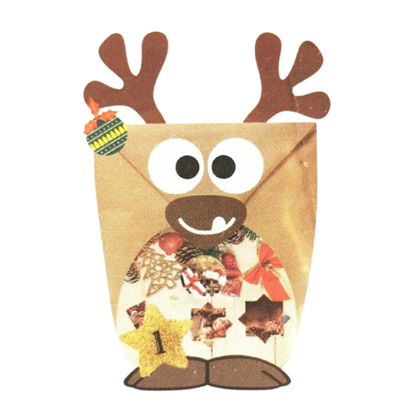 Kalendarz adwentowy renifery 24 torebki