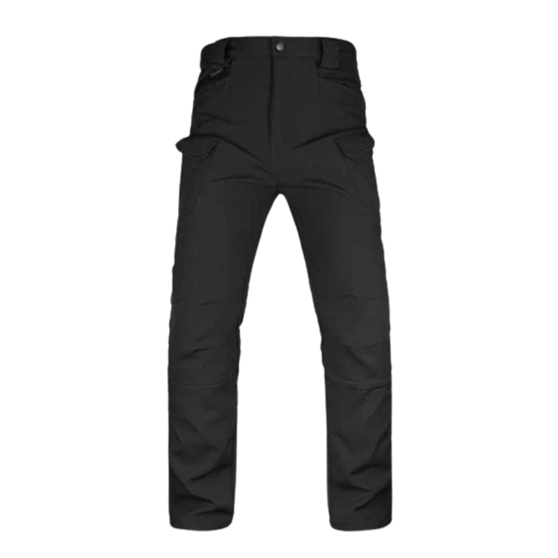 Ocieplane czarne spodnie taktyczne