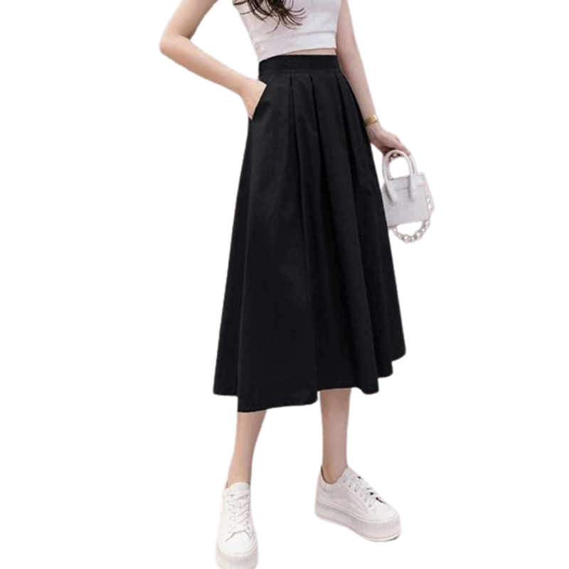 Spódnica plisowana czarna midi rozmiar XL - obrazek 2