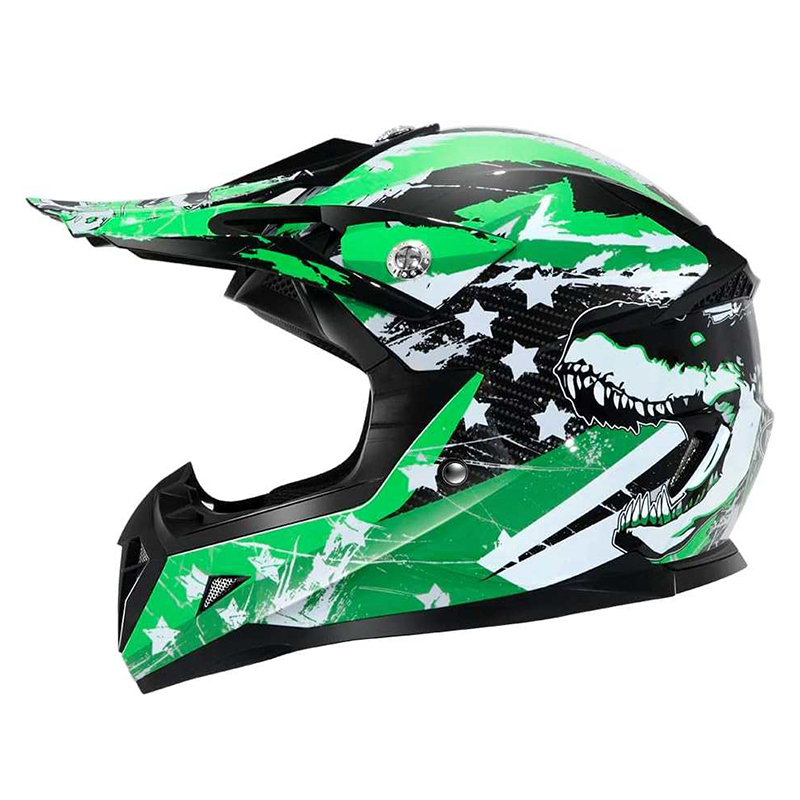 Kask motocyklowy YEMA dziecięcy z daszkiem