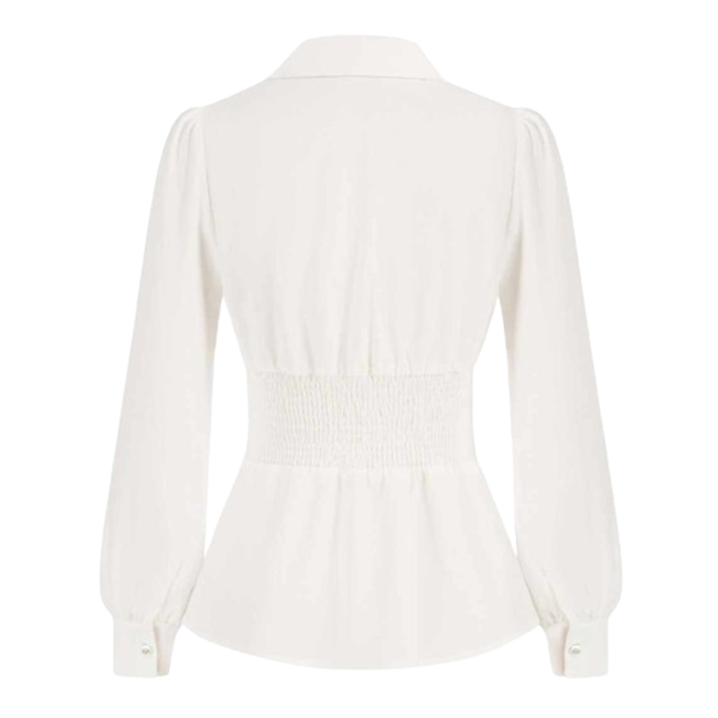 Damska elegancka bluzka koszulowa z długim rękawem - obrazek 2