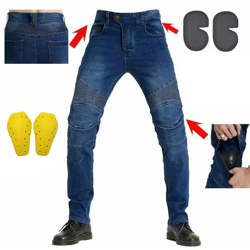 Męskie spodnie motocyklowe z ochraniaczami rozmiar S - obrazek 2