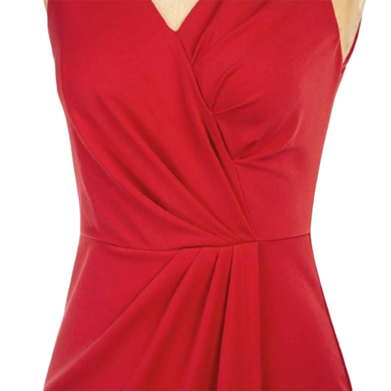 Elegancka czerwona sukienka rozmiar L - obrazek 5