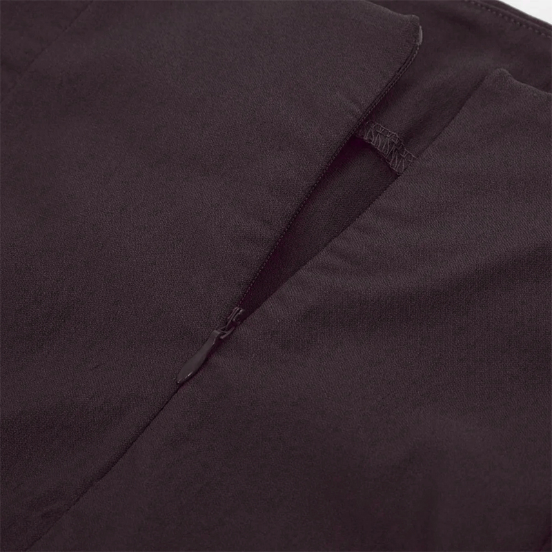 Czarna ołówkowa spódnica z marszczeniami - obrazek 3