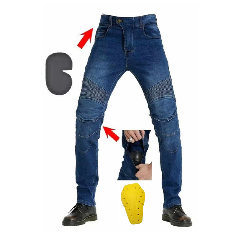 Męskie spodnie motocyklowe z ochraniaczami rozmiar S - obrazek 3