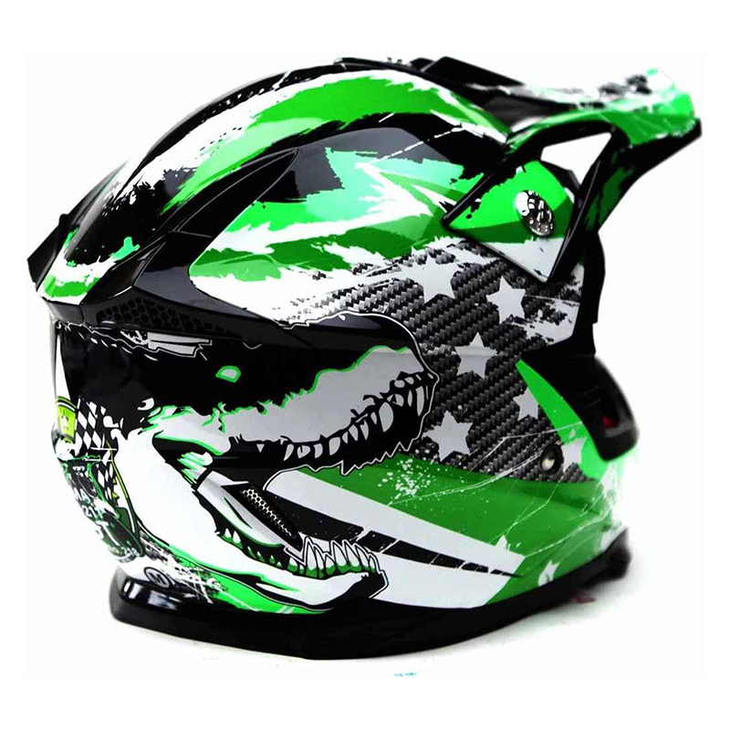 Kask motocyklowy YEMA dziecięcy z daszkiem - obrazek 3