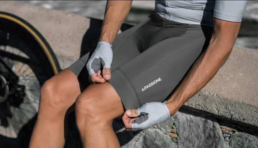 Spodenki rowerowe z szelkami rozmiar L z wkładką - obrazek 3