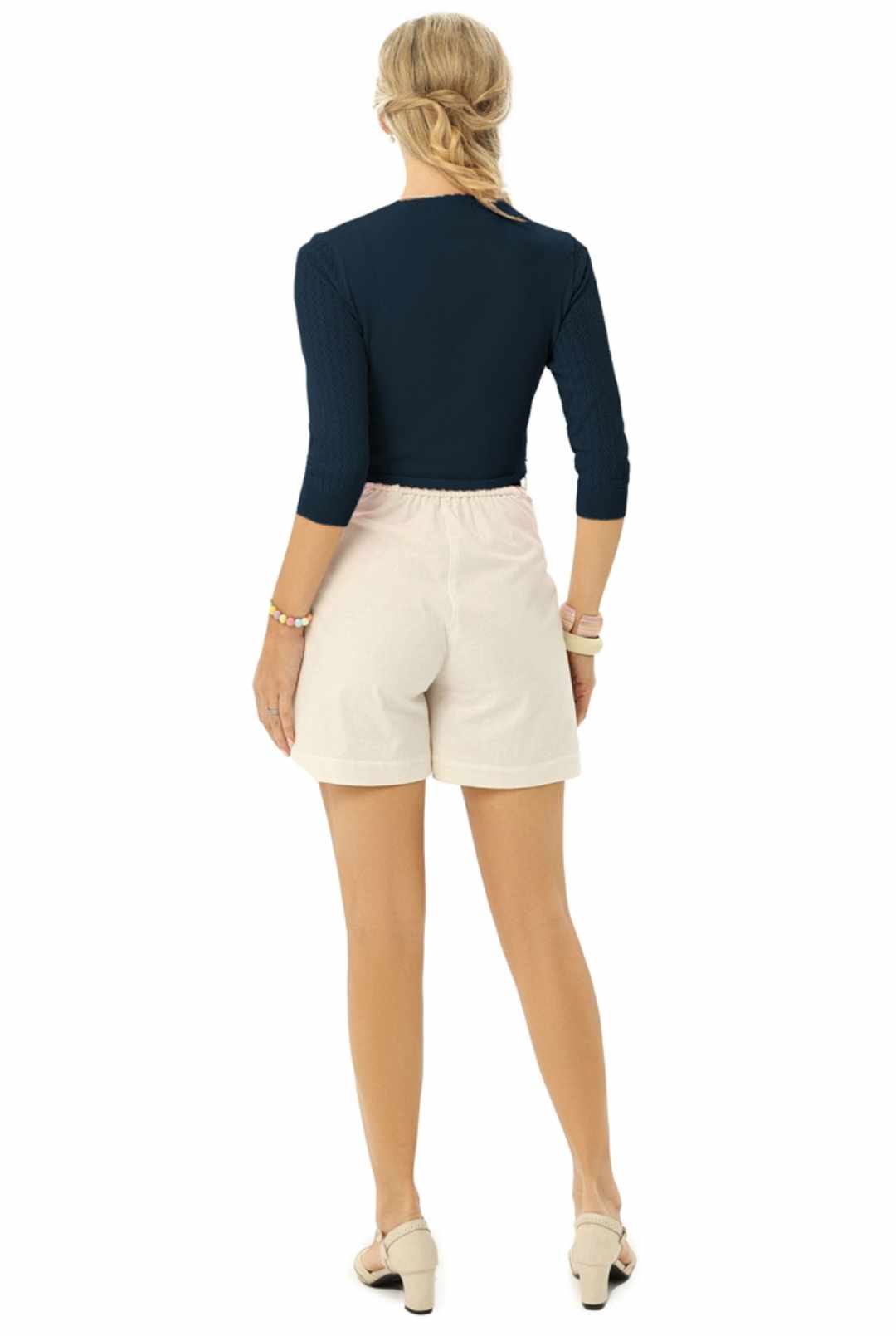 Sweter damski bolerko z 3/4 rękawem rozmiar XL - obrazek 7