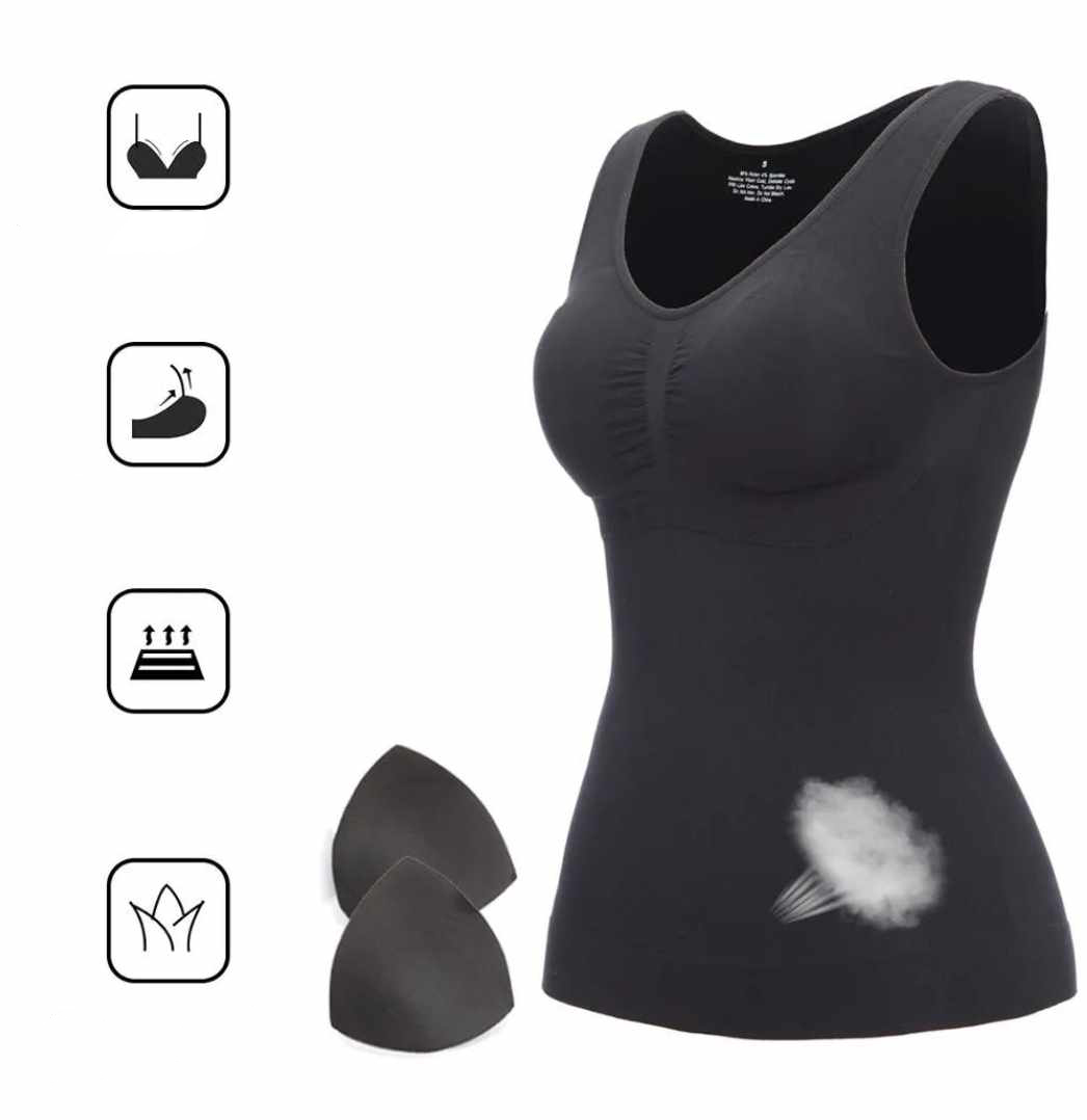 Damski modelujący podkoszulek czarny 2XL - obrazek 2