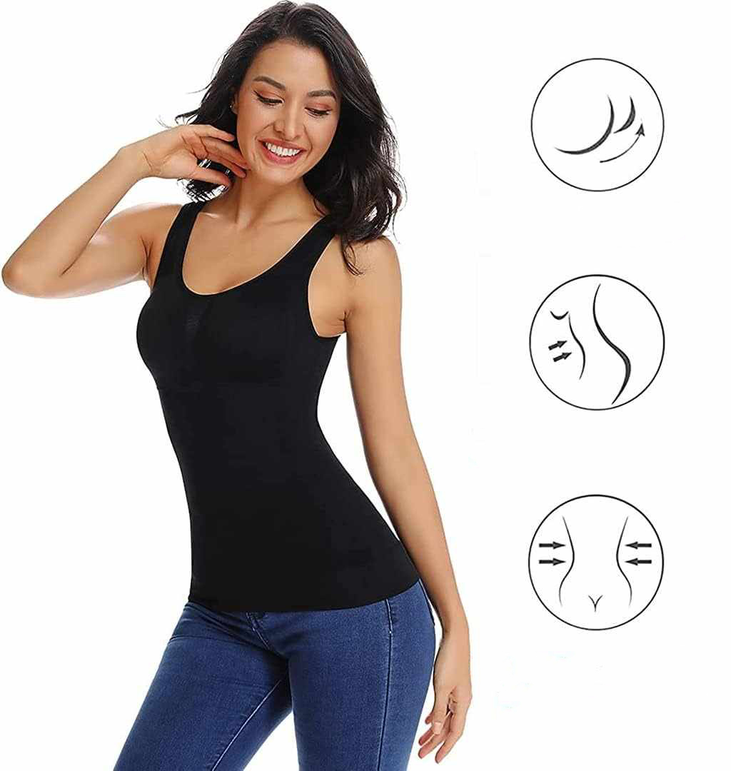 Damski modelujący podkoszulek czarny 2XL - obrazek 3