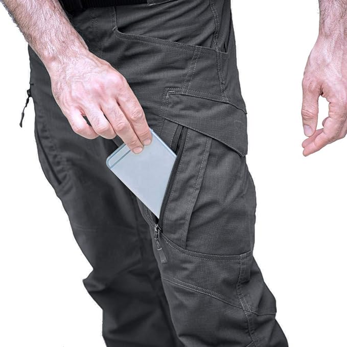 Oddychające męskie spodnie trekkingowe szare - obrazek 4