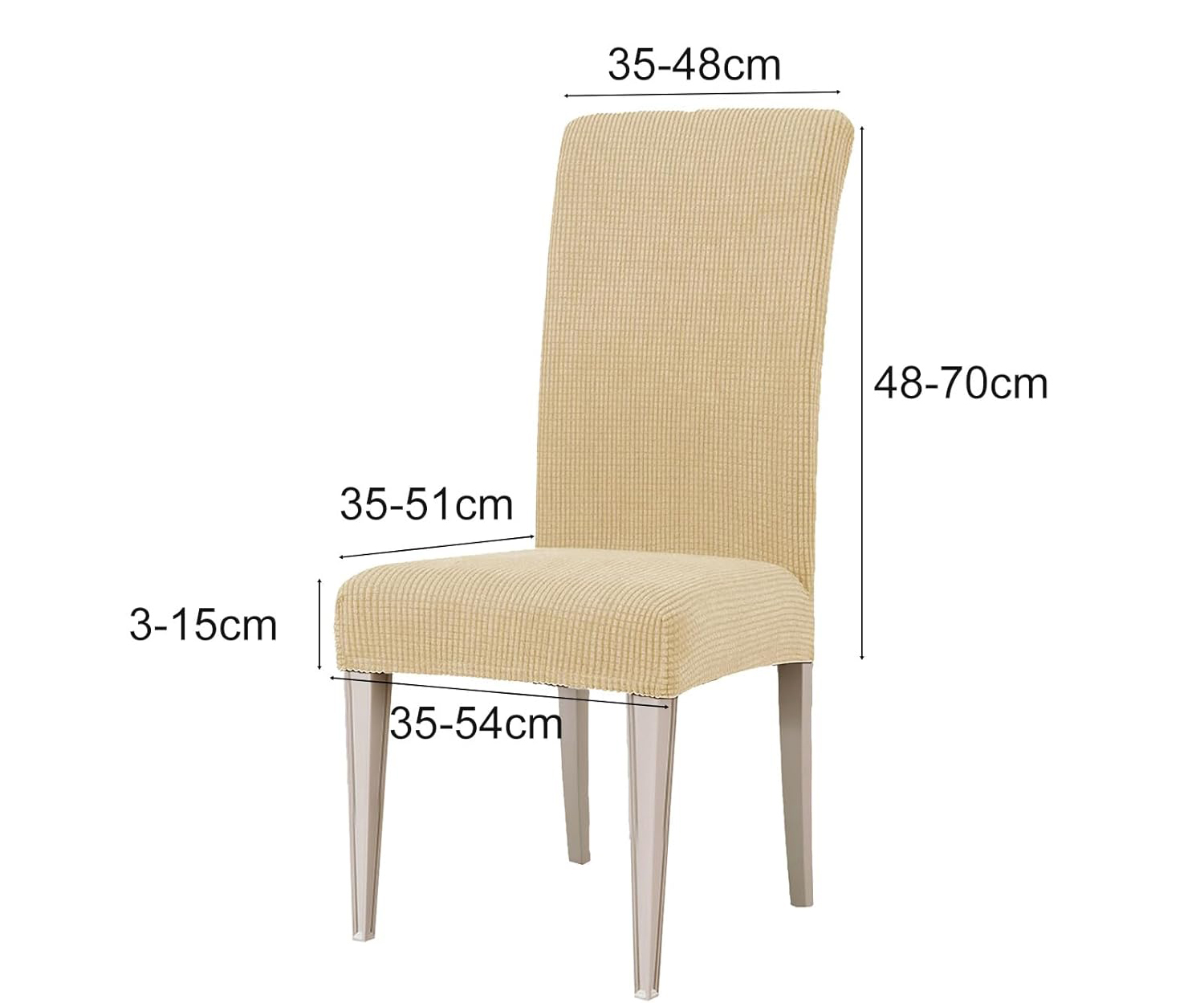 Zestaw elastycznych pokrowców na krzesło 4szt - obrazek 2