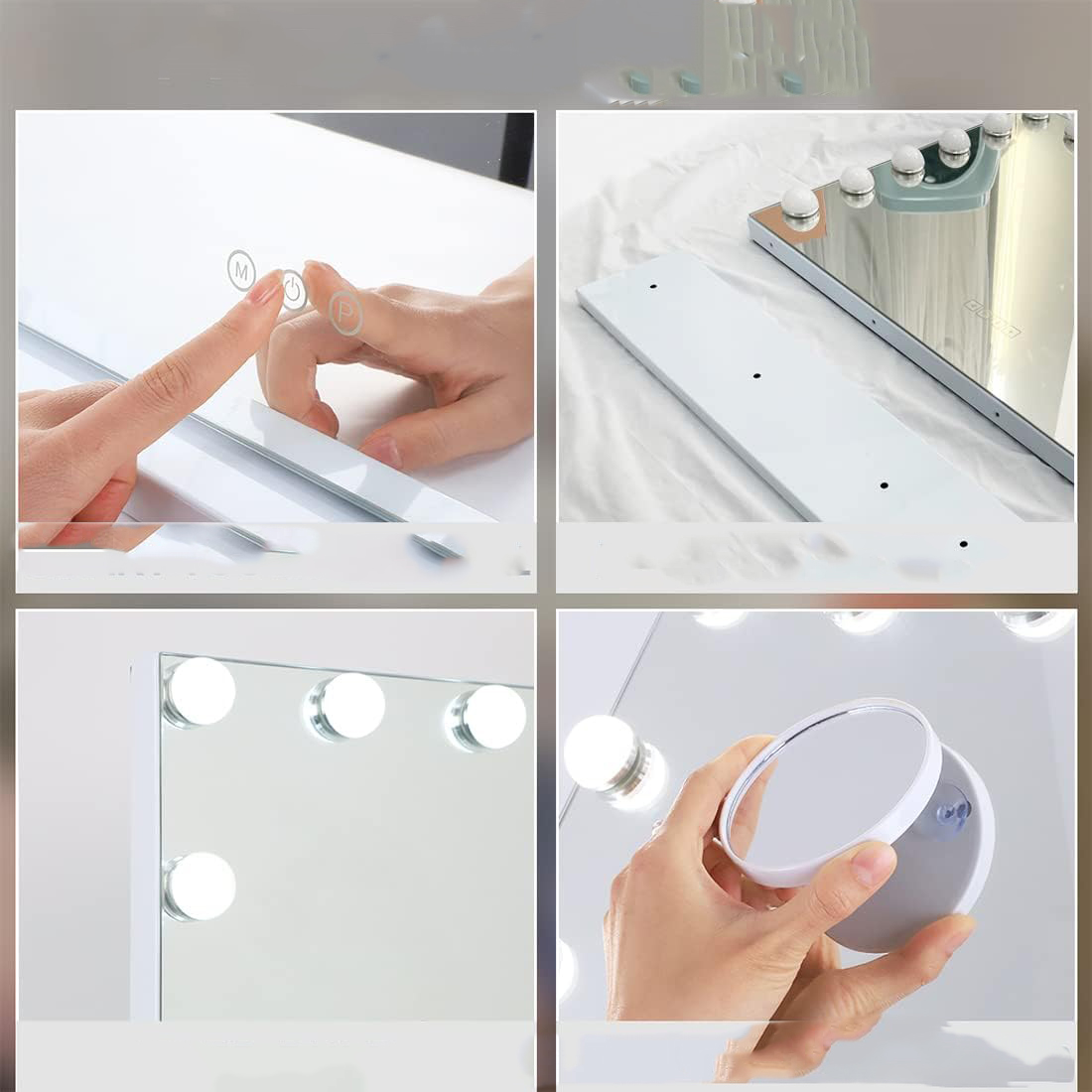 Lustro LED Lustra Do makijażu 58x46cm - obrazek 3