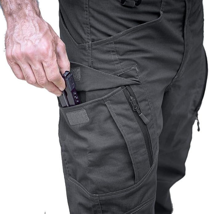 Oddychające męskie spodnie trekkingowe szare - obrazek 3