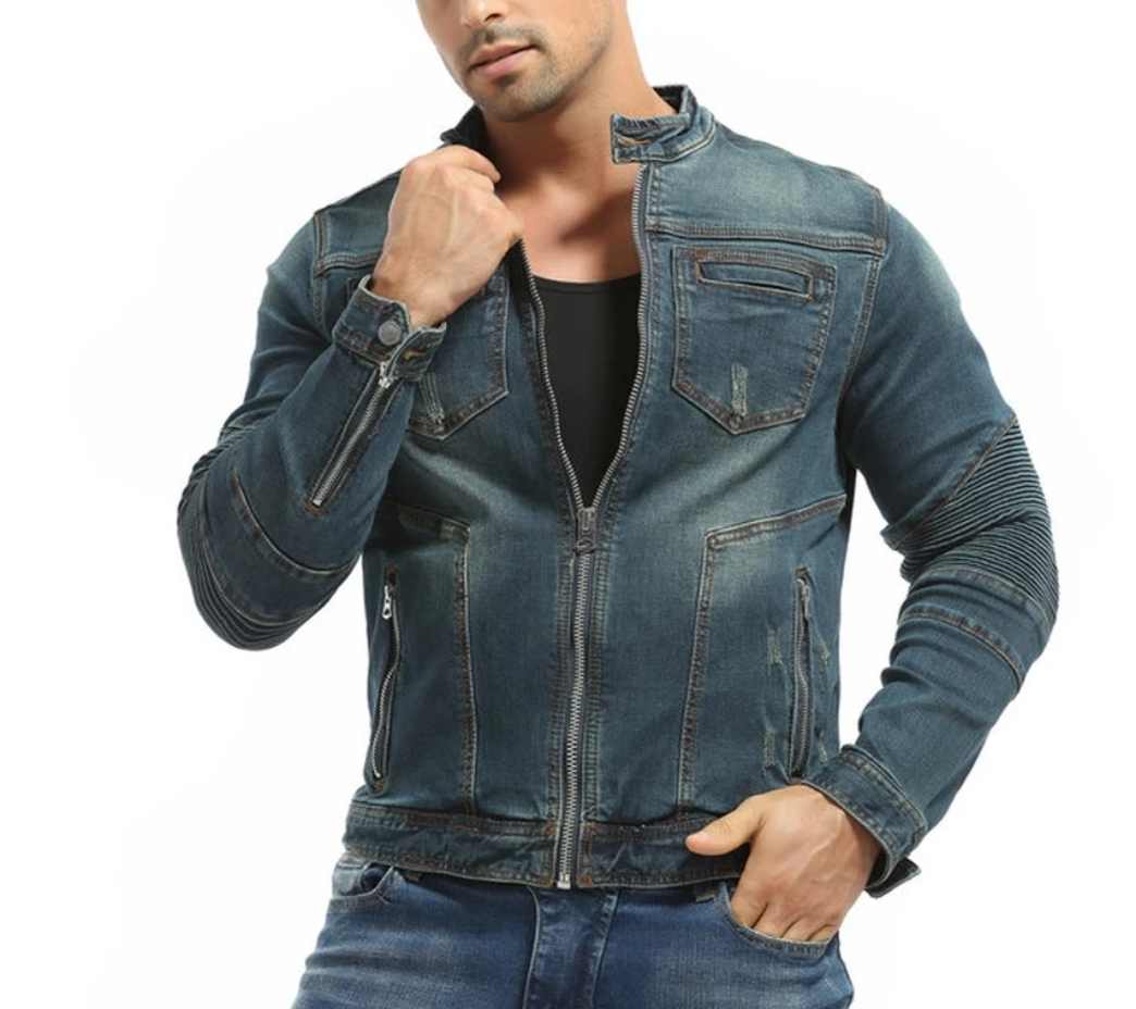 Jeansowa kurtka motocyklowa z ochraniaczami XL - obrazek 4