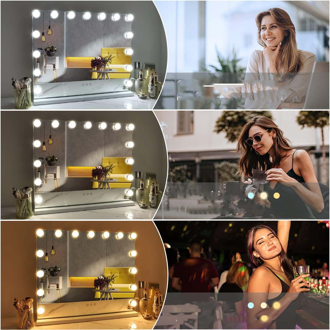 Lustro LED Lustra Do makijażu 58x46cm - obrazek 6