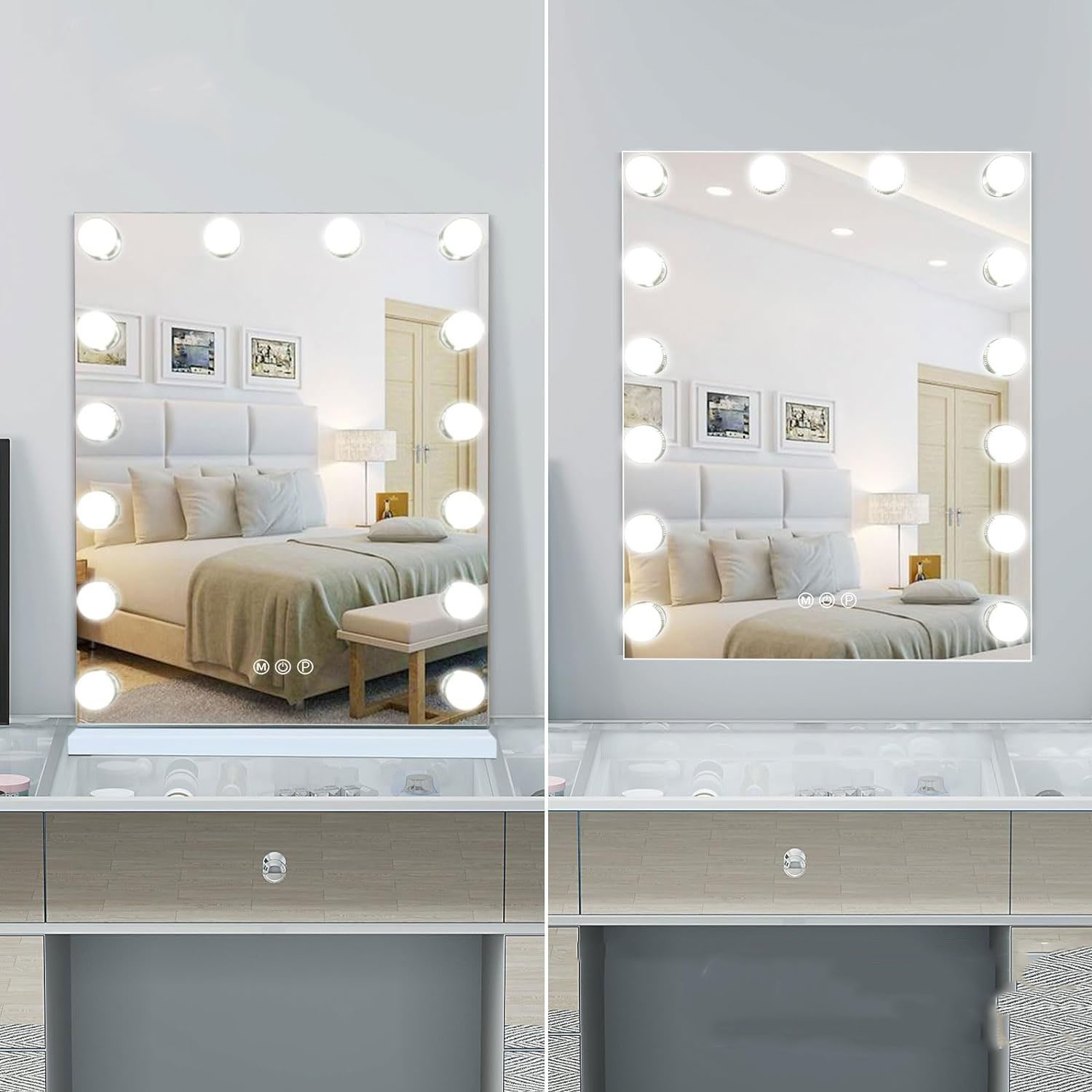 Lustro LED Lustra Do makijażu Hollywood 50x40cm - obrazek 4