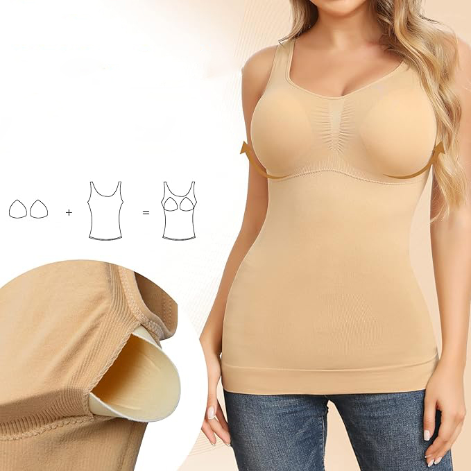 Damski modelujący podkoszulek beżowy 2XL - obrazek 2