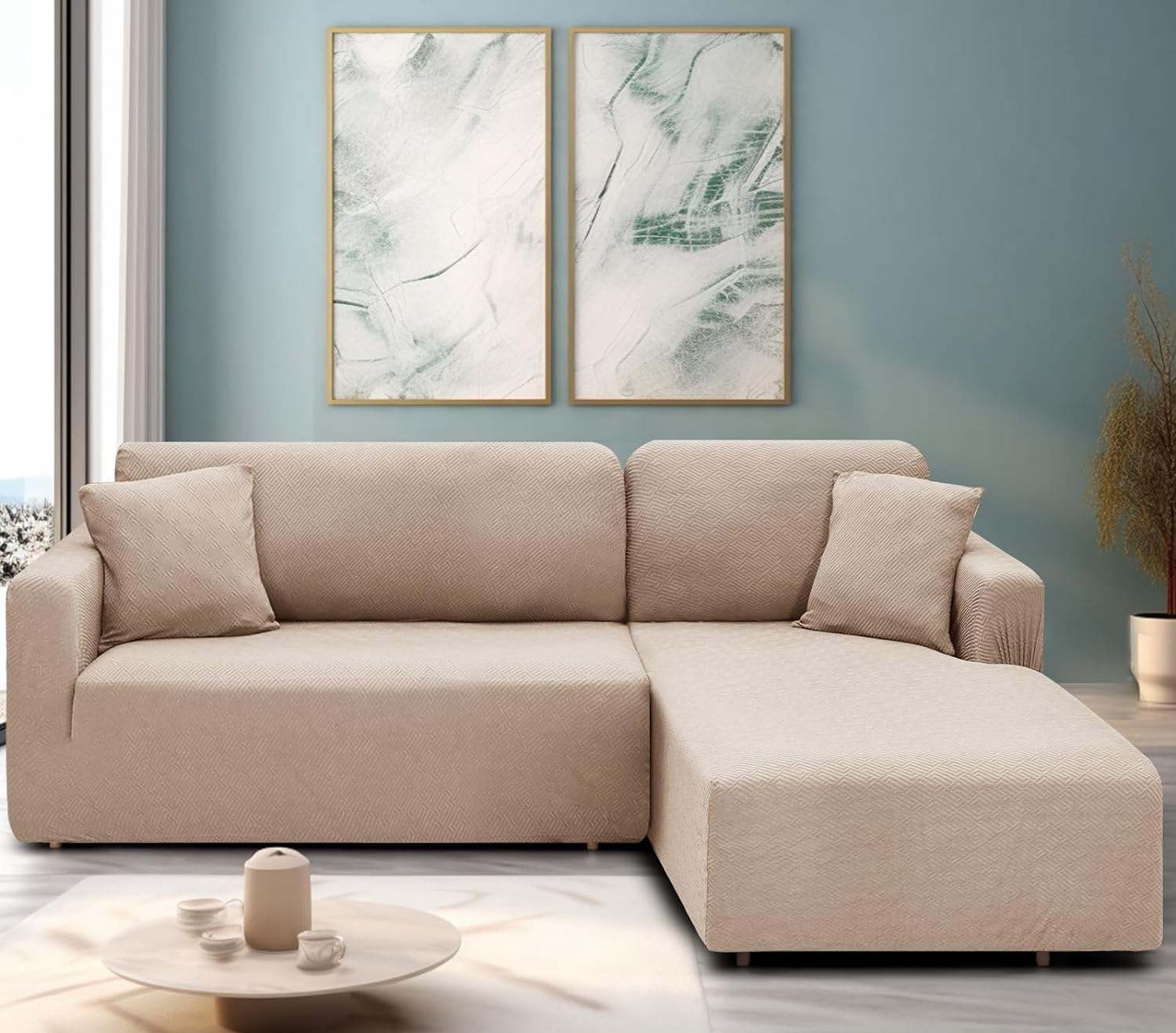 Elastyczny pokrowiec 2+1 osobowy na sofę - obrazek 2