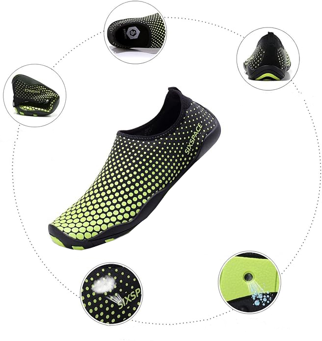 Buty do wody oddychające czarno-zielone r.38 - obrazek 5