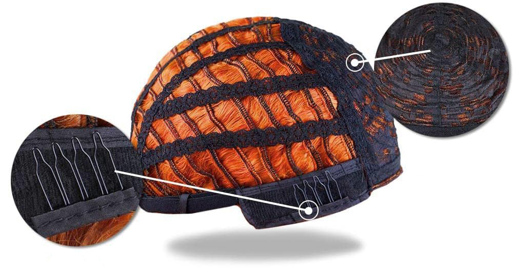 Peruka krótka rude afro długość 35 cm - obrazek 4